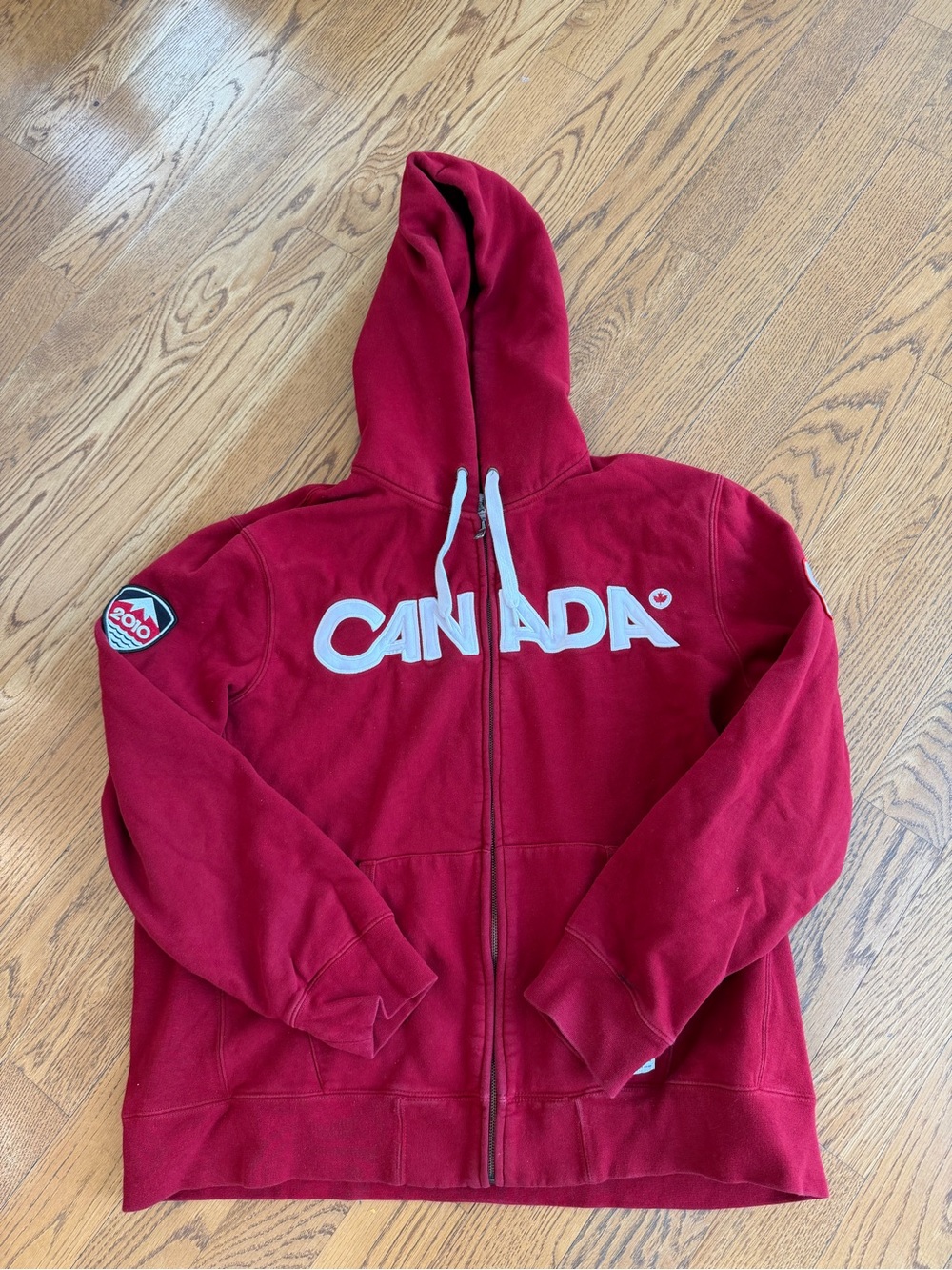 Team Canada Olympic 2010 Red Full-Zip Hoodie with Hood Vancouver Winter Games